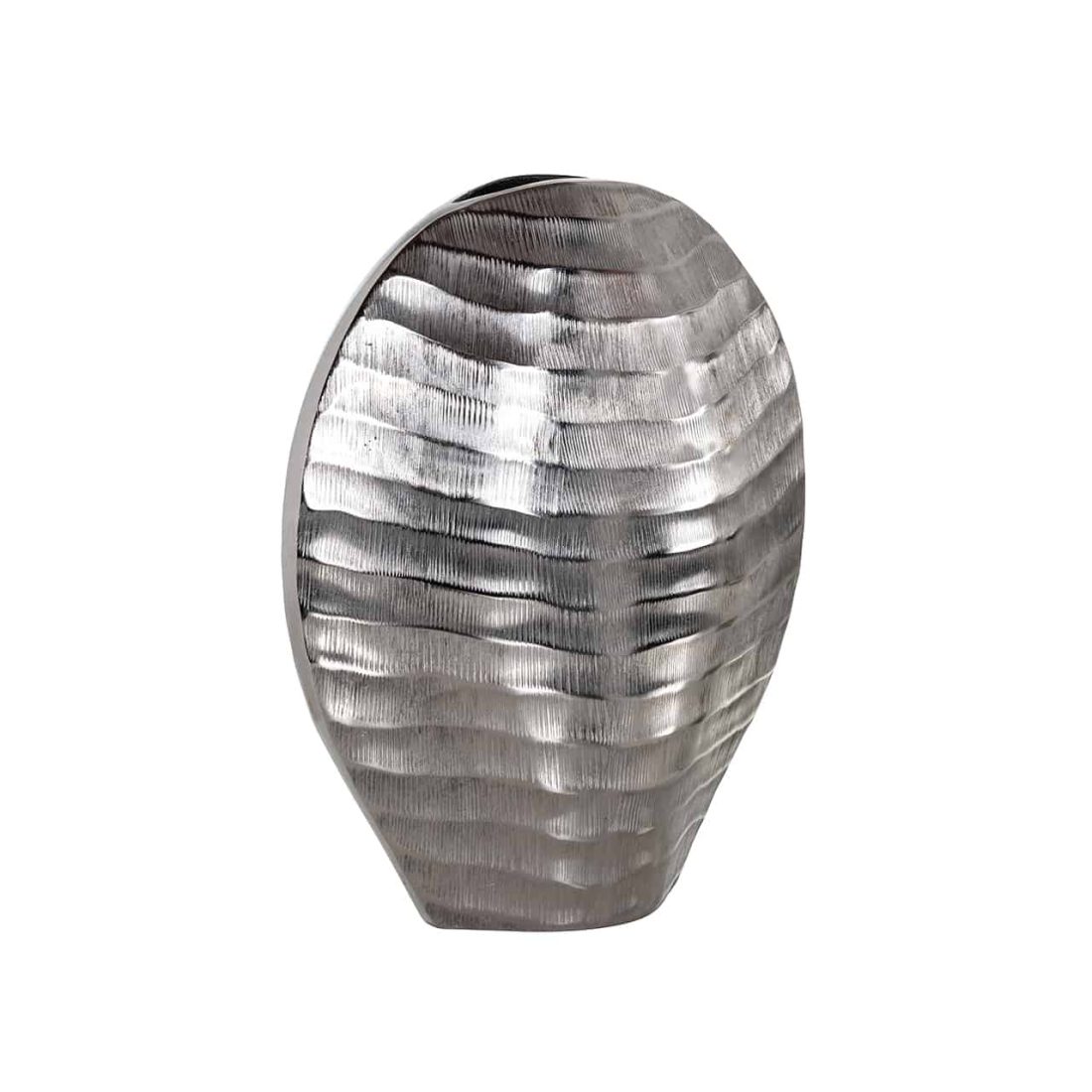 Richmond Interiors vaas 30x12,5x35 cm Gina aluminium zilver