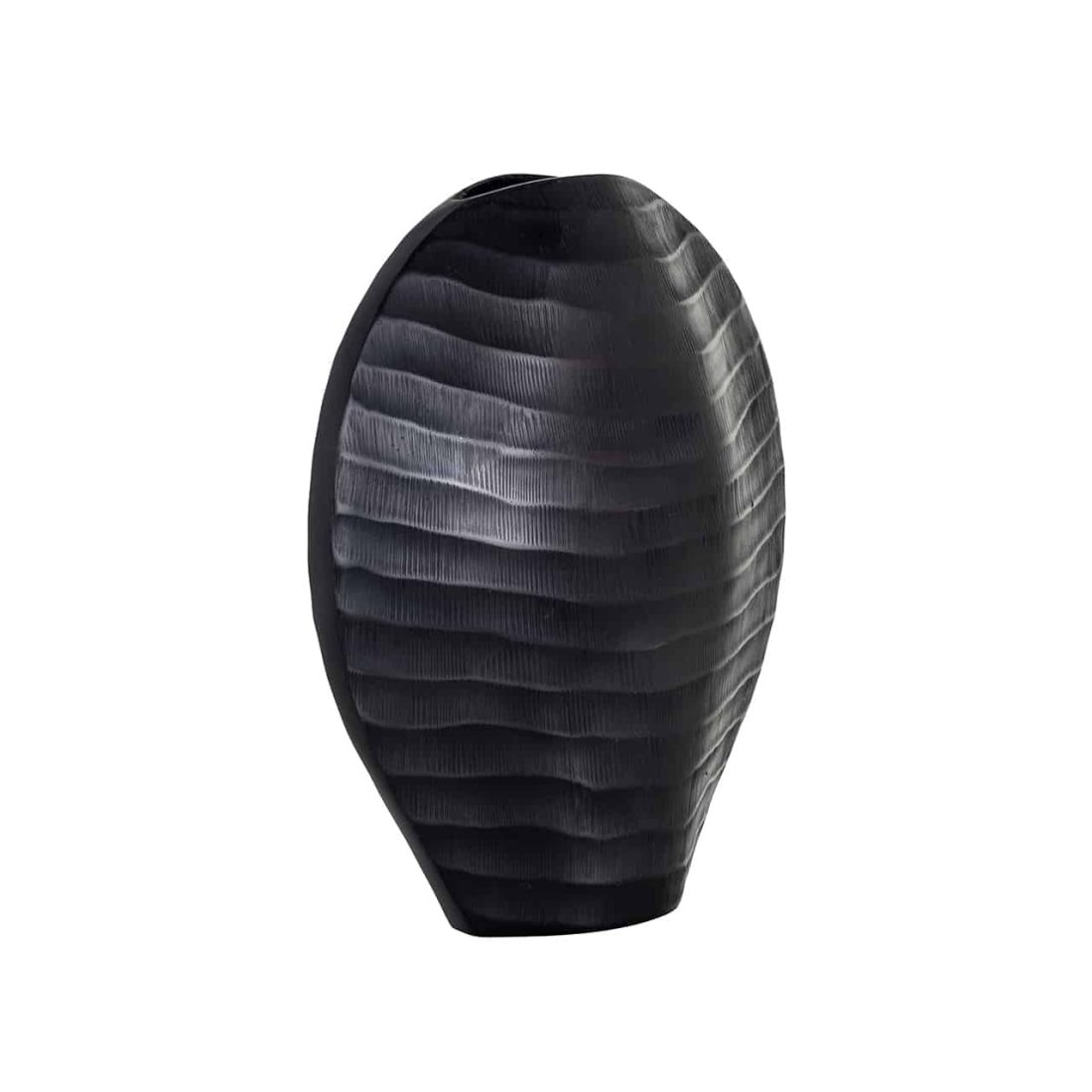 Richmond Interiors vaas 30x12,5x35 cm Gina aluminium zwart