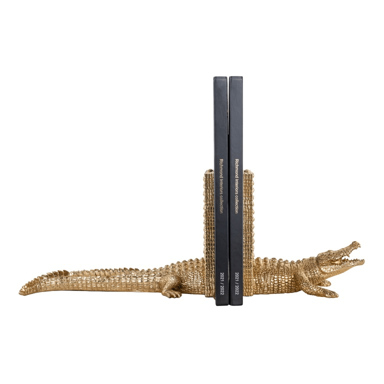 Richmond Interior boekenstandaard Krokodil goud