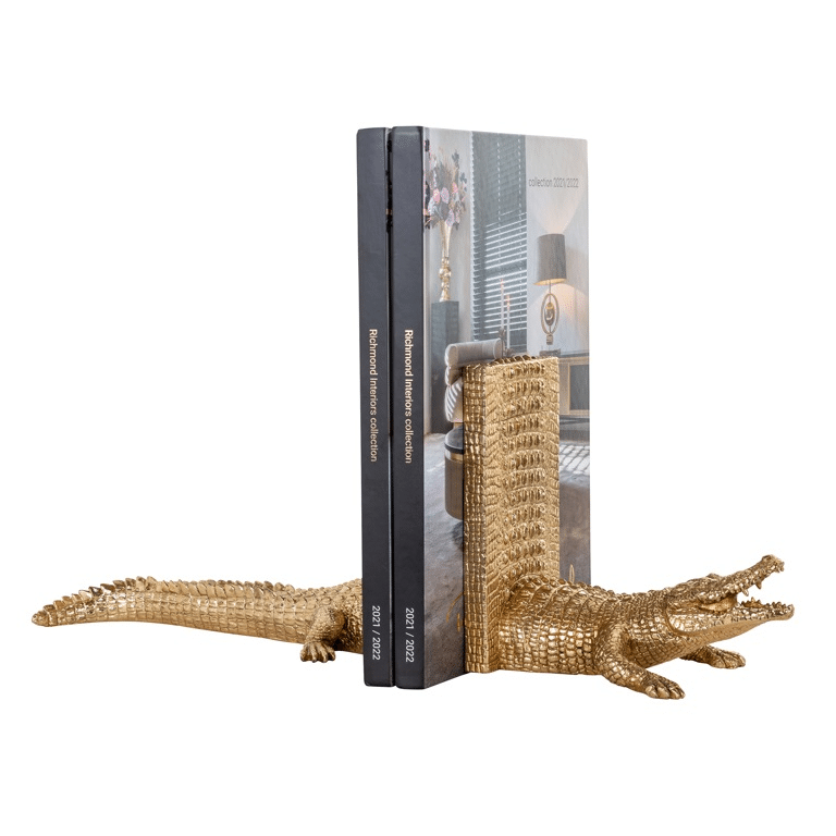 Richmond Interior boekenstandaard Krokodil goud