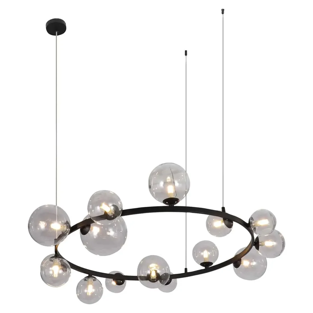 Richmond Interiors hanglamp 80x80x40 cm Joney glas