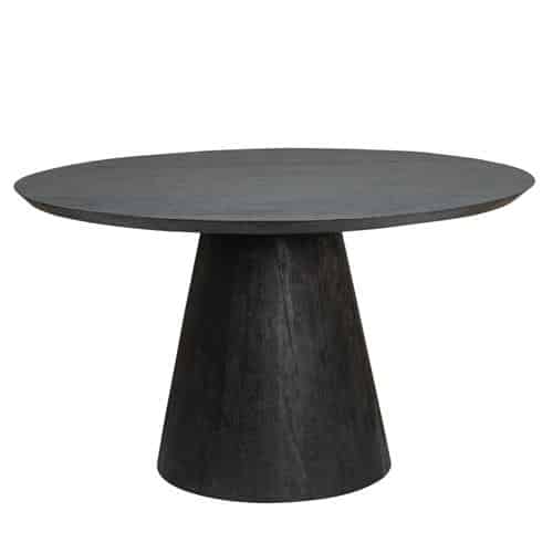Tower Living eettafel Premana 150 cm rond zwart mangohout