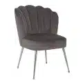 Richmond Interiors eetkamerstoel Pippa grijs poot zilver