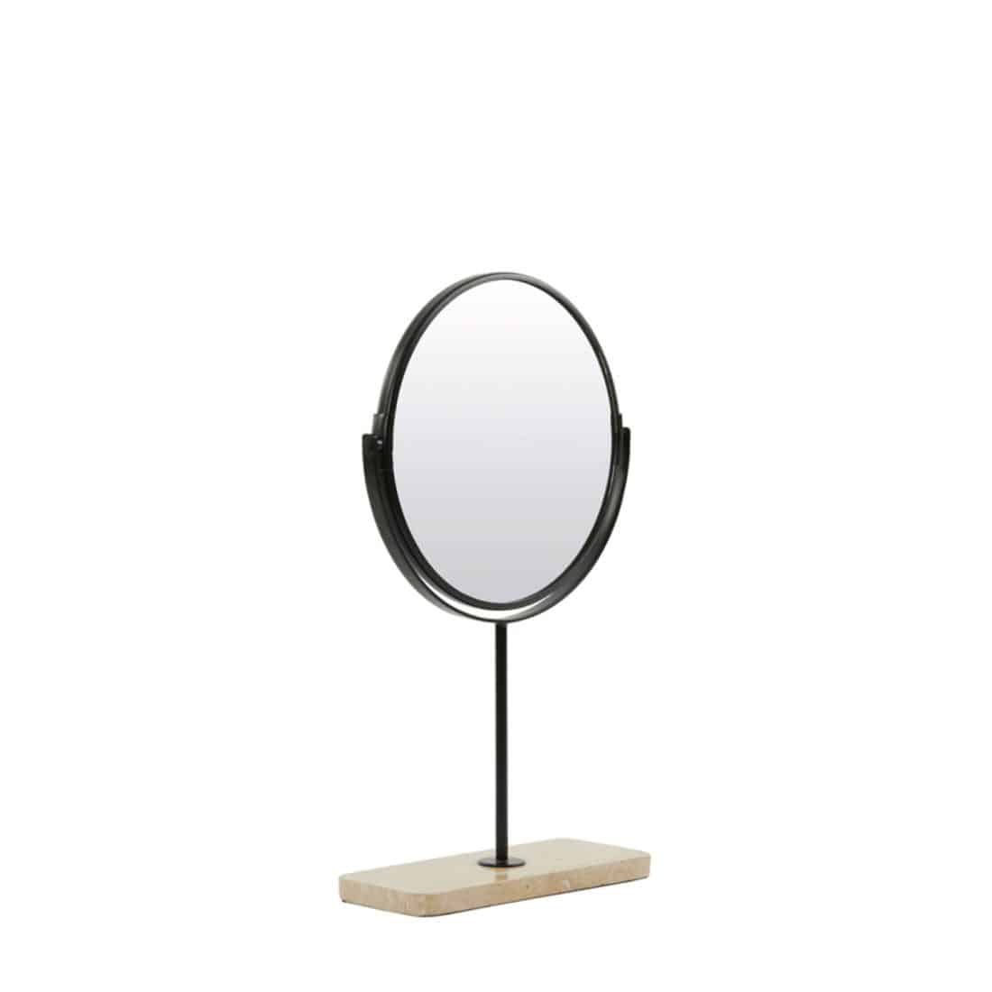Light & Living spiegel 24x9x40 cm RIESCO travertin zand-zwart