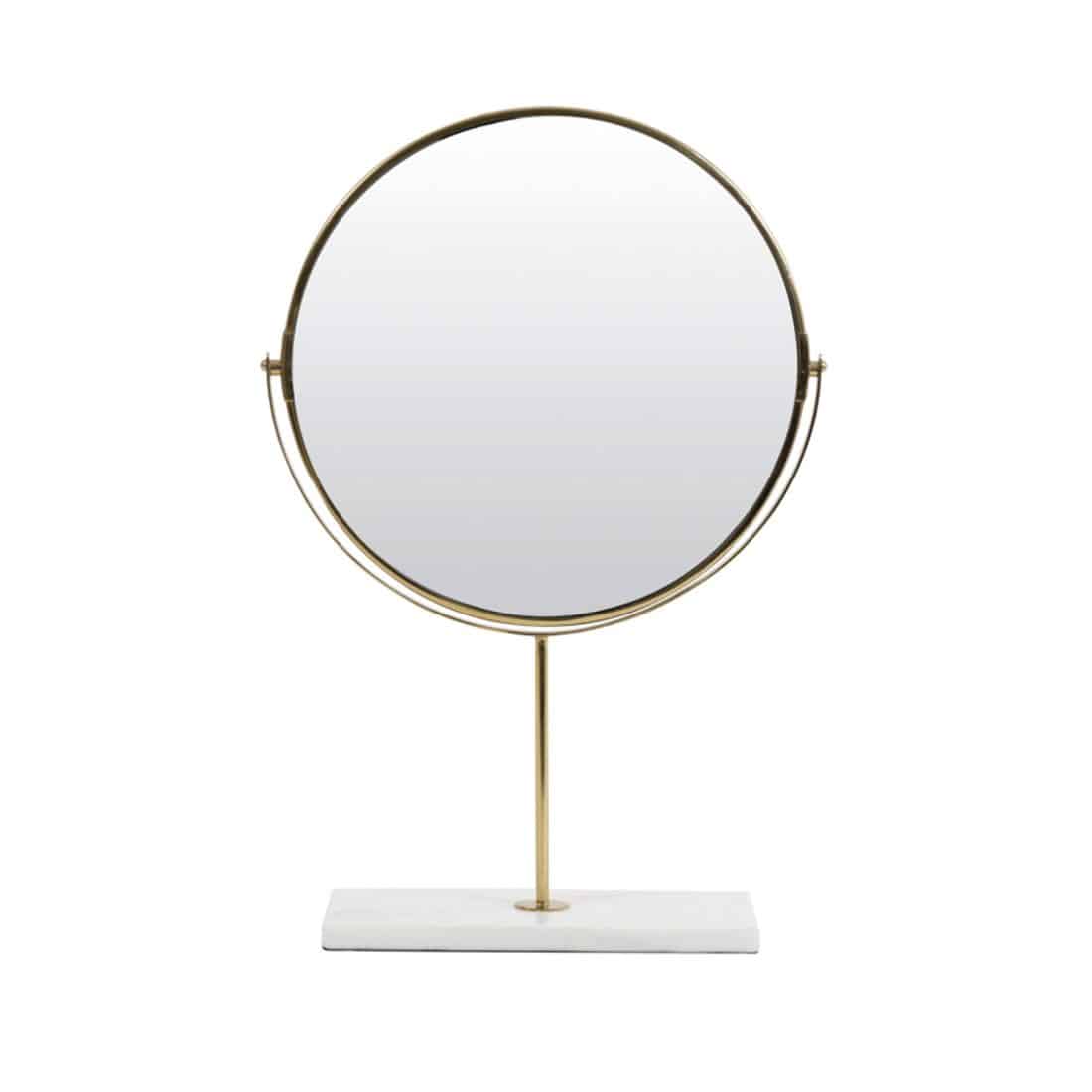 Light & Living spiegel 33x12,5x48 cm RIESCO marmer wit-goud