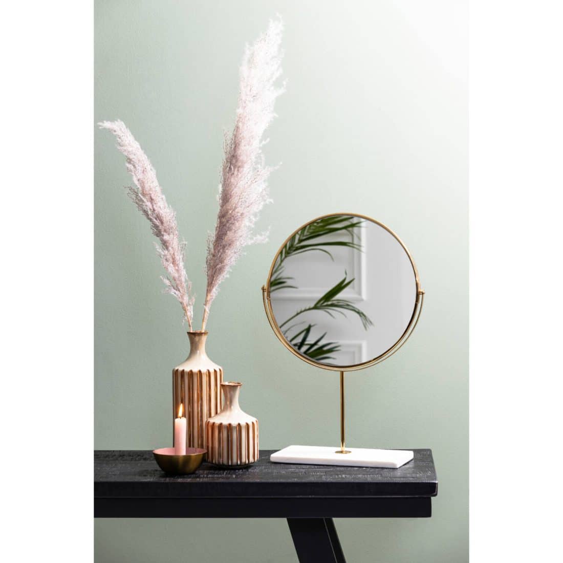 Light & Living spiegel 33x12,5x48 cm RIESCO marmer wit-goud