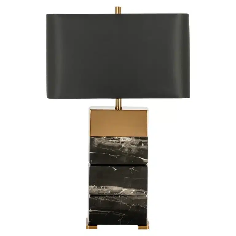 Richmond Interiors tafellamp 19x10x66 cm Serena metaal zwart/goud