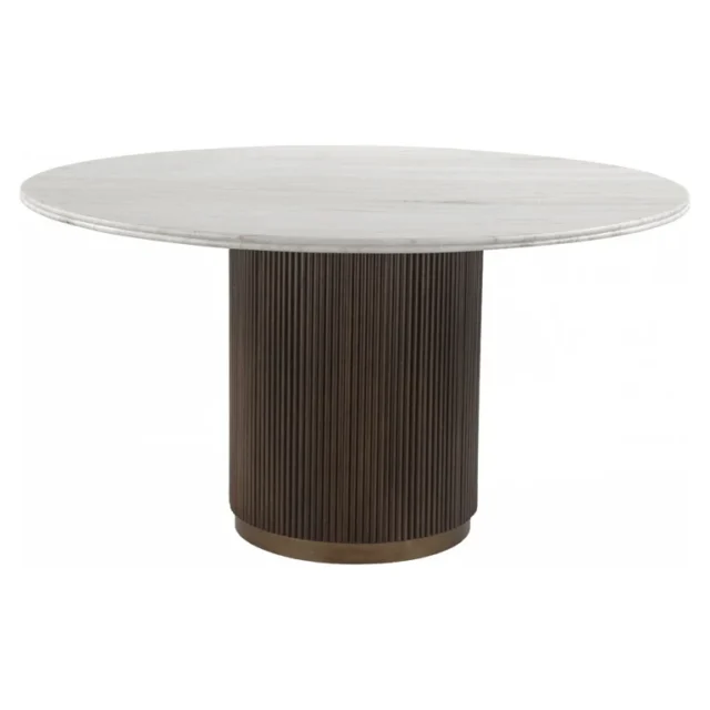 Richmond Interiors eettafel Mayfield 140 cm rond marmer