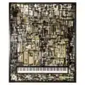 Richmond Interiors Schilderij Wall art Piano Wibi zwart/ goud