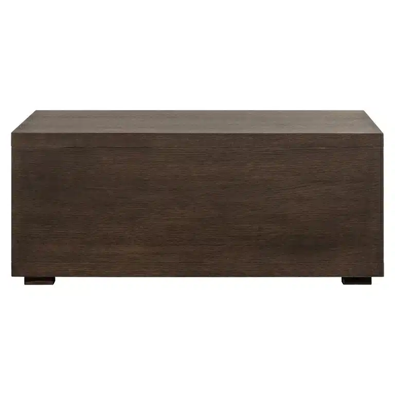 Zijkant Richmond Interiors salontafel/bankelement Oakura bruin104x45x43 cm eiken