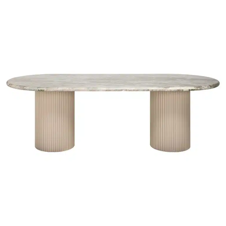 Richmond Interiors eettafel Coronel 240x100x76 cm marmer zijkant