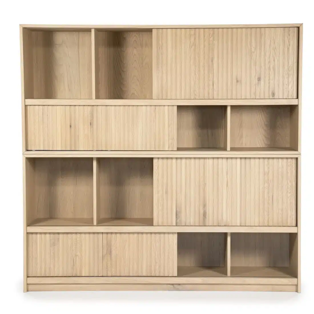 Eleonora boekenkast Milo 180x42x173 cm eiken naturel