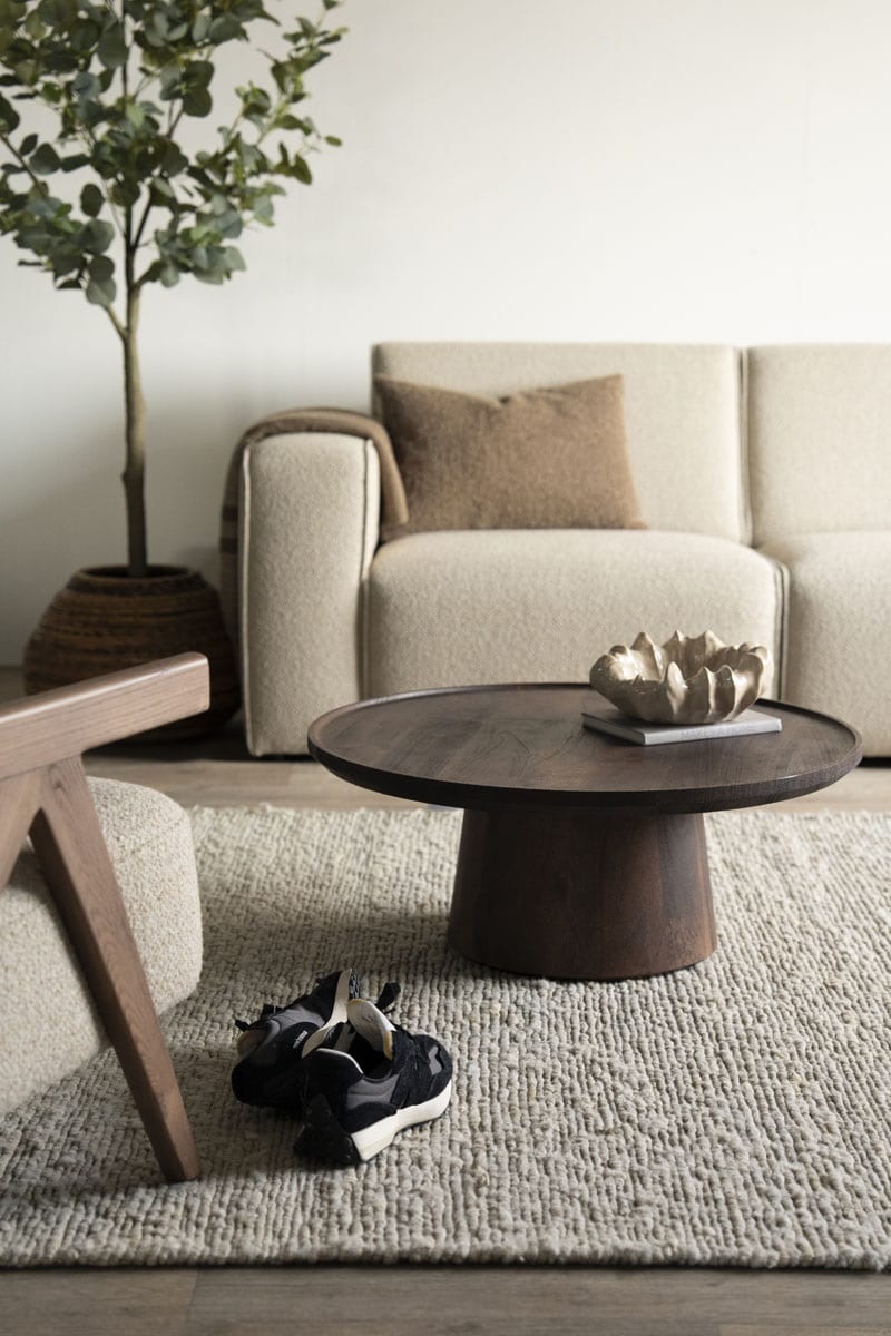 Eleonora salontafel Ron 80x80x32 cm mangohout bruin Eleonora salontafel Ron 80x80x32 cm mangohout bruin