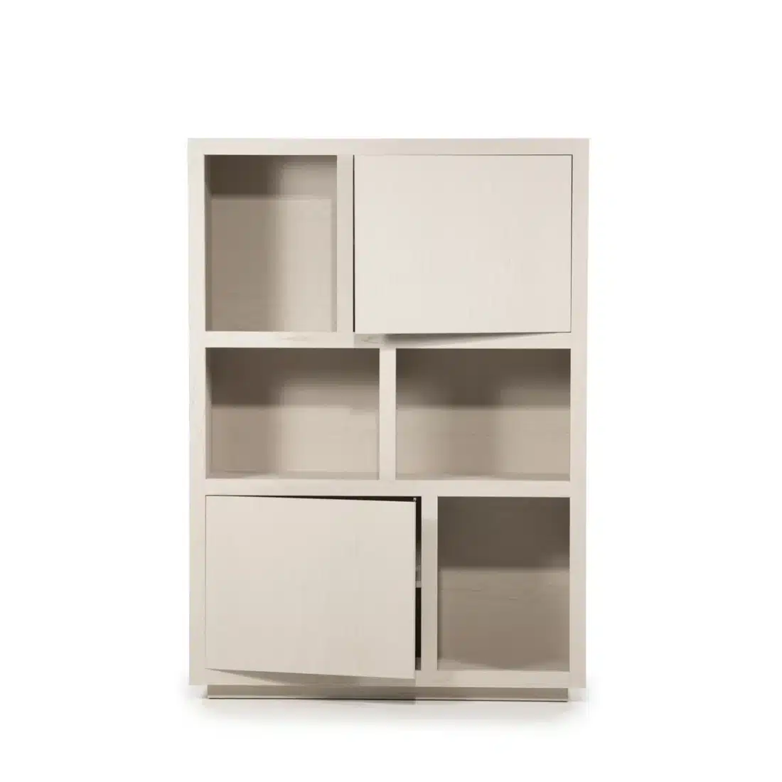 Open Eleonora opbergkast Helsinki 120x42x170 cm eiken taupe