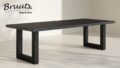 SHOWMODEL UrbanSofa Bruuts eettafel Rechthoek rechte rand U poot metaal 300 cm Acacia Zwart