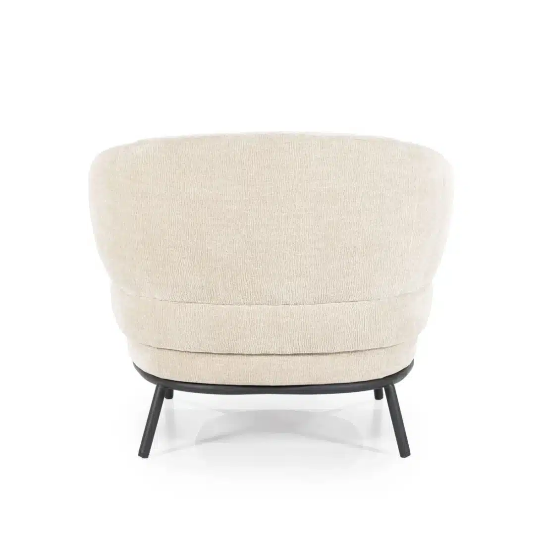 Achterkant Eleonora fauteuil David taupe