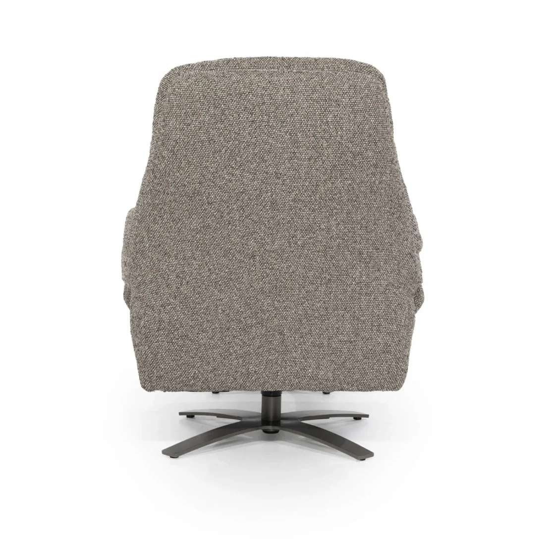 Achterkant Eleonora relaxfauteuil Caleb taupe