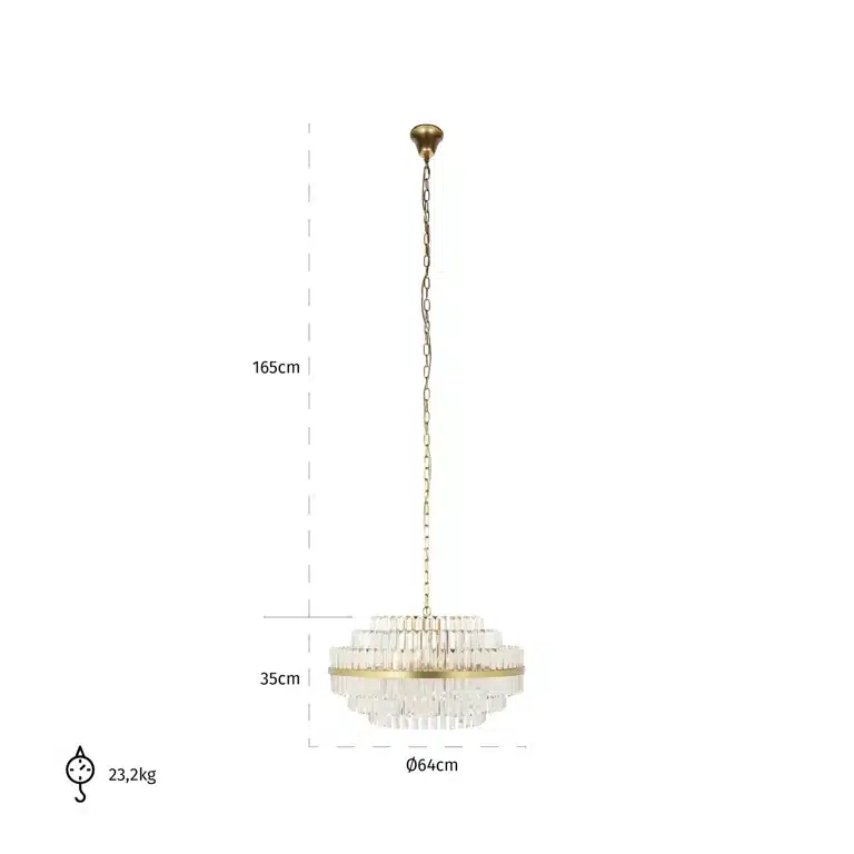 Afmeting Richmond Interiors hanglamp Desire medium