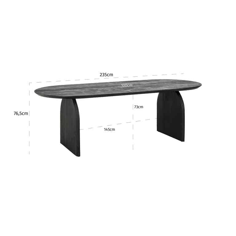 Richmond Interiors Eettafel Hudson 235 Cm Ovaal Mangohout