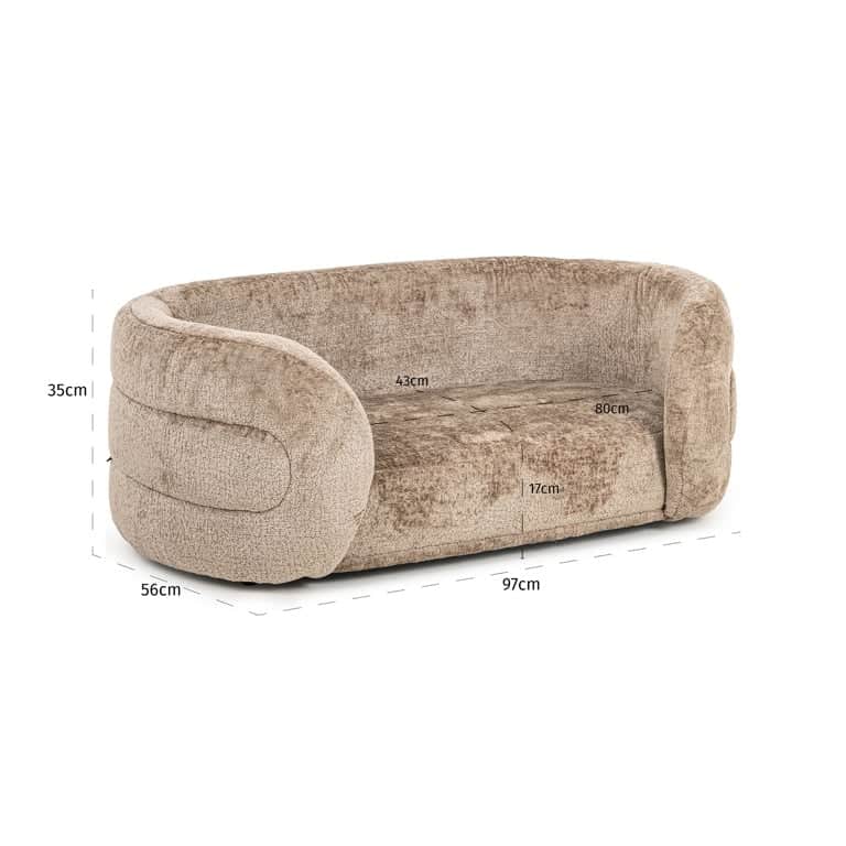 Richmond Interiors huisdierenbed Bingo taupe chenille
