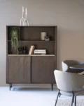Eleonora boekenkast Lio 120x41x150 cm travertin