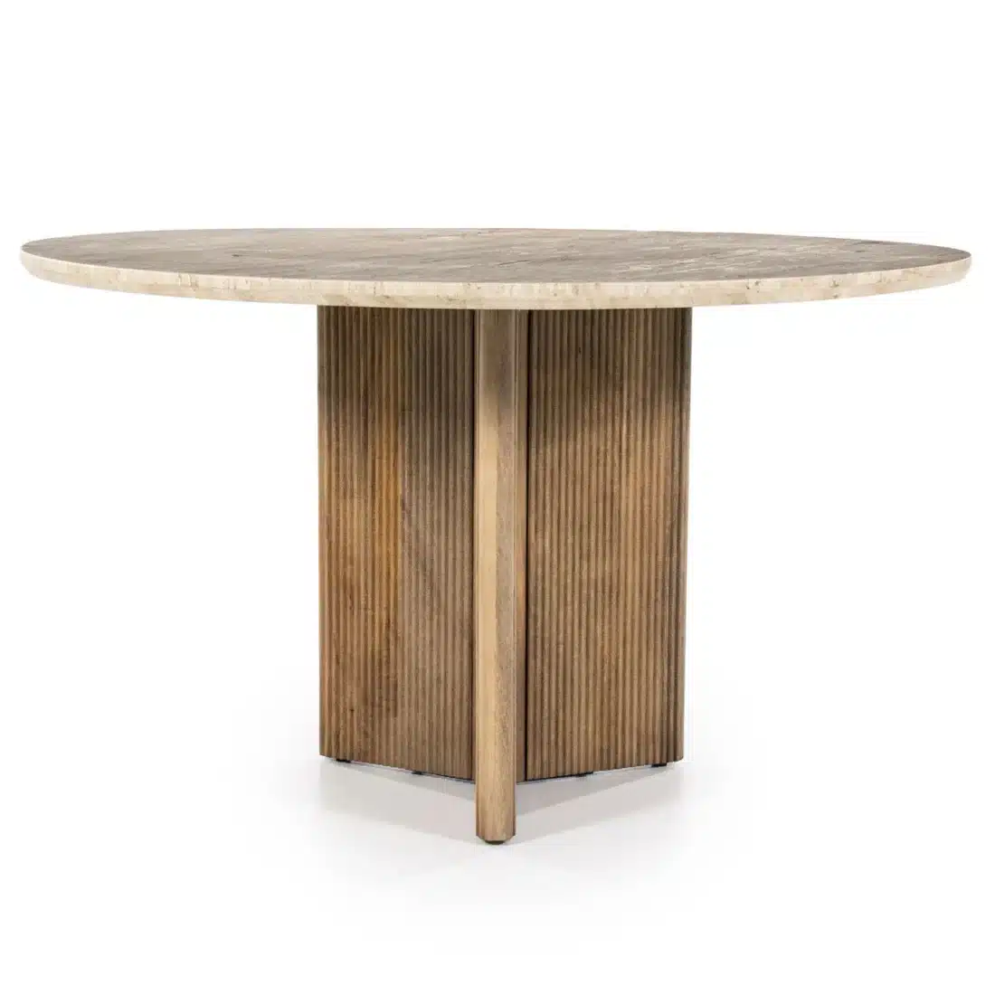 Eleonora eettafel Sara 130x130x76 cm travertin