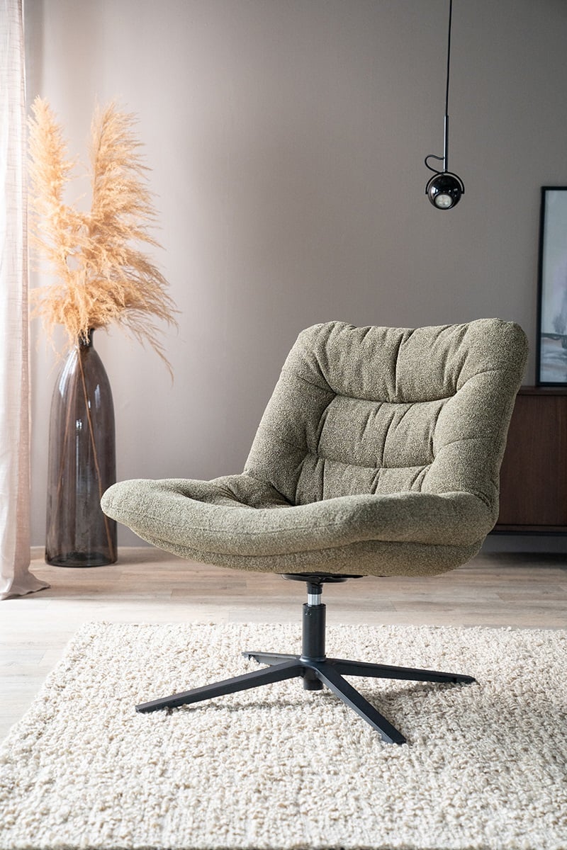 Eleonora fauteuil Danicia draaibaar groen