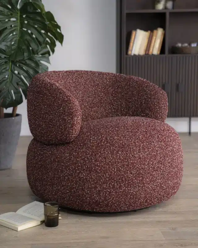 Eleonora fauteuil Maeve draaibaar rood