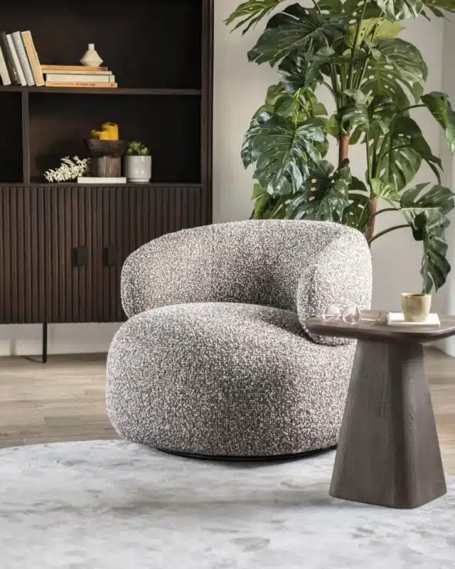 Eleonora fauteuil Maeve draaibaar taupe