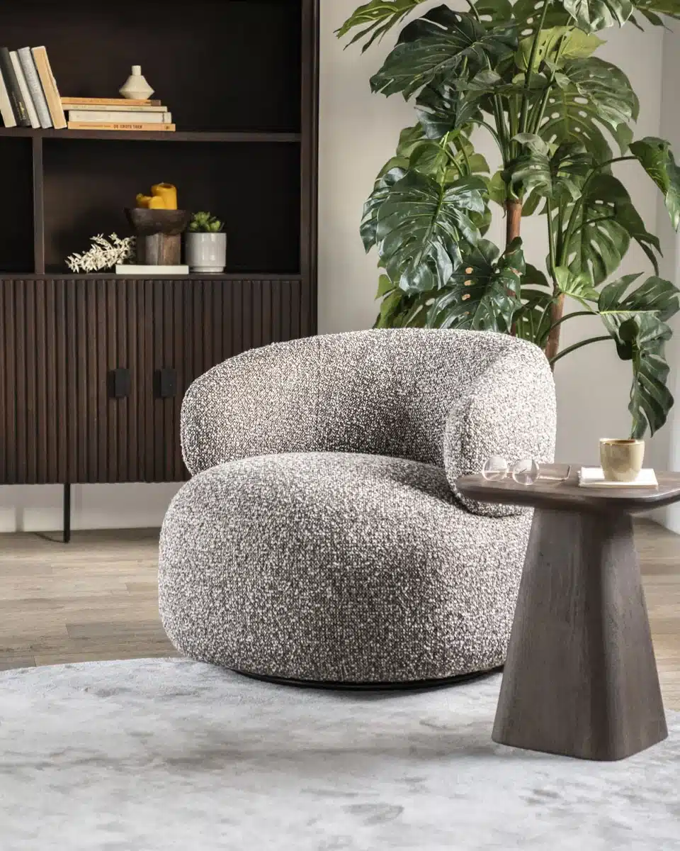 Eleonora fauteuil Maeve draaibaar taupe