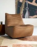 Eleonora fauteuil Matthew draaibaar bruin