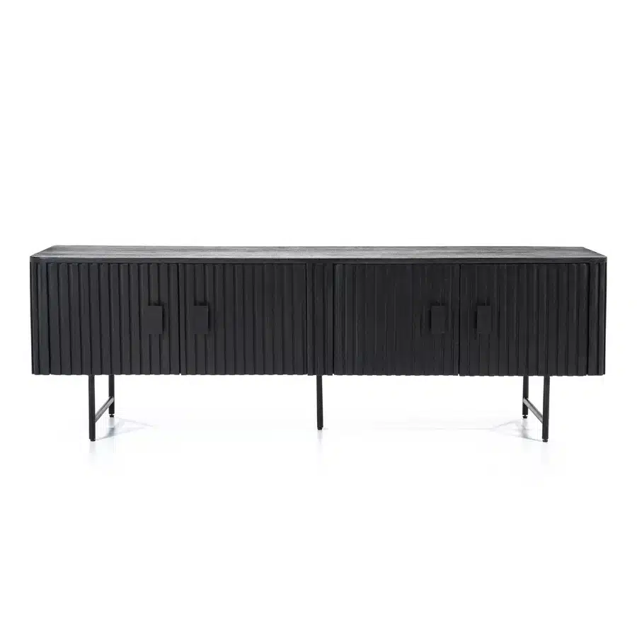 Eleonora tv meubel Remi 170x54x56 cm mangohout zwart