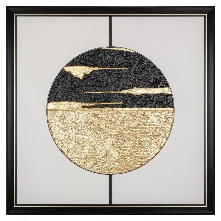 Richmond Interiors Wall art moon zwart goud