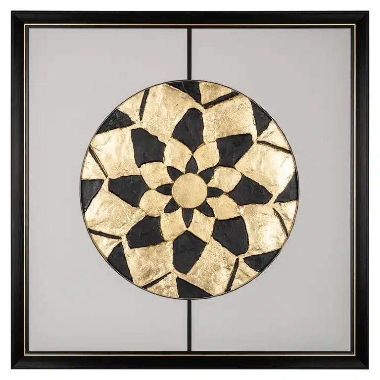 Richmond Interiors Wall art sun zwart goud