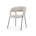 Eleonora eetkamerstoel Luka met arm taupe
