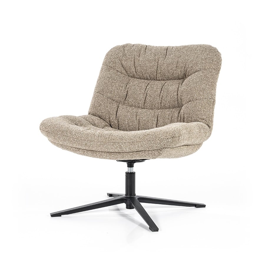 Voorkant Eleonora fauteuil Danicia draaibaar beige