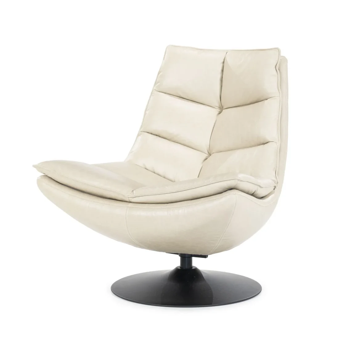 Voorkant Eleonora fauteuil Sven draaibaar beige