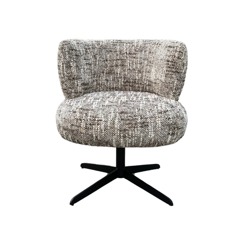 Voorkant Richmond Interiors draaifauteuil Alexis bruin