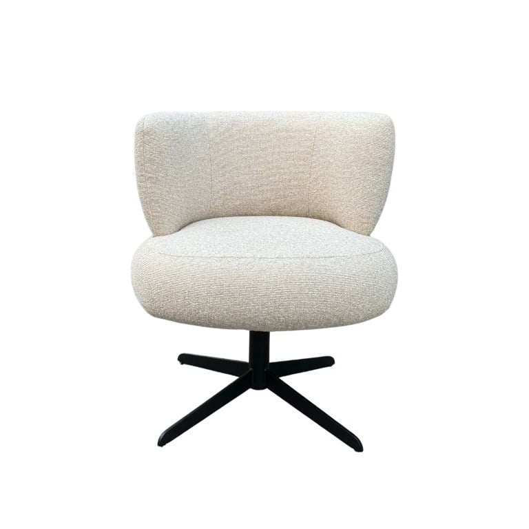 Voorkant Richmond Interiors draaifauteuil Alexis wit