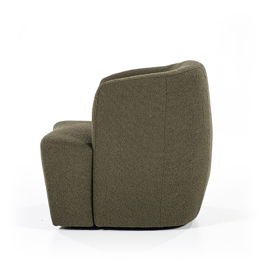 Zijkant Eleonora fauteuil Charlotte groen