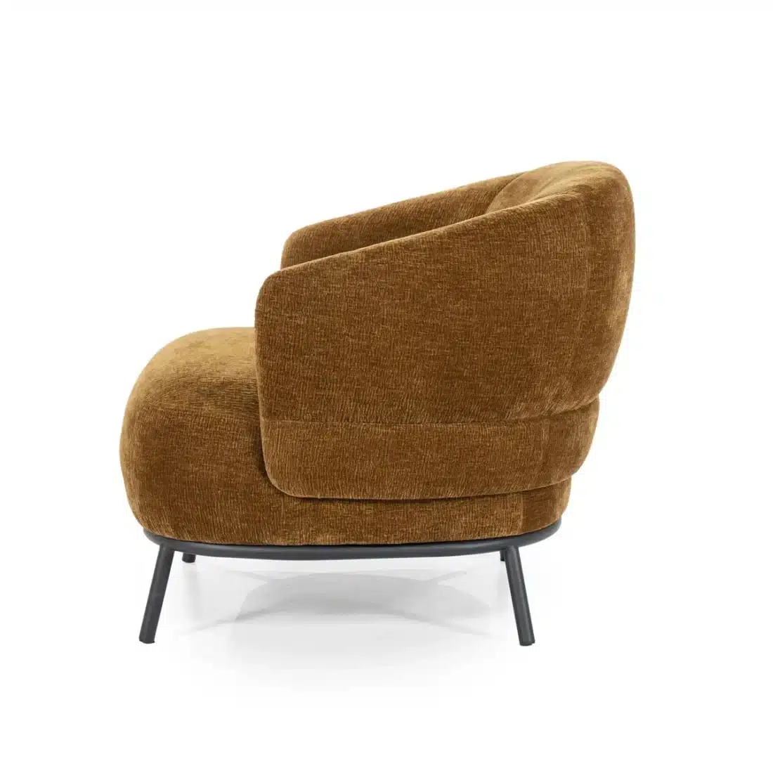 Zijkant Eleonora fauteuil David geel