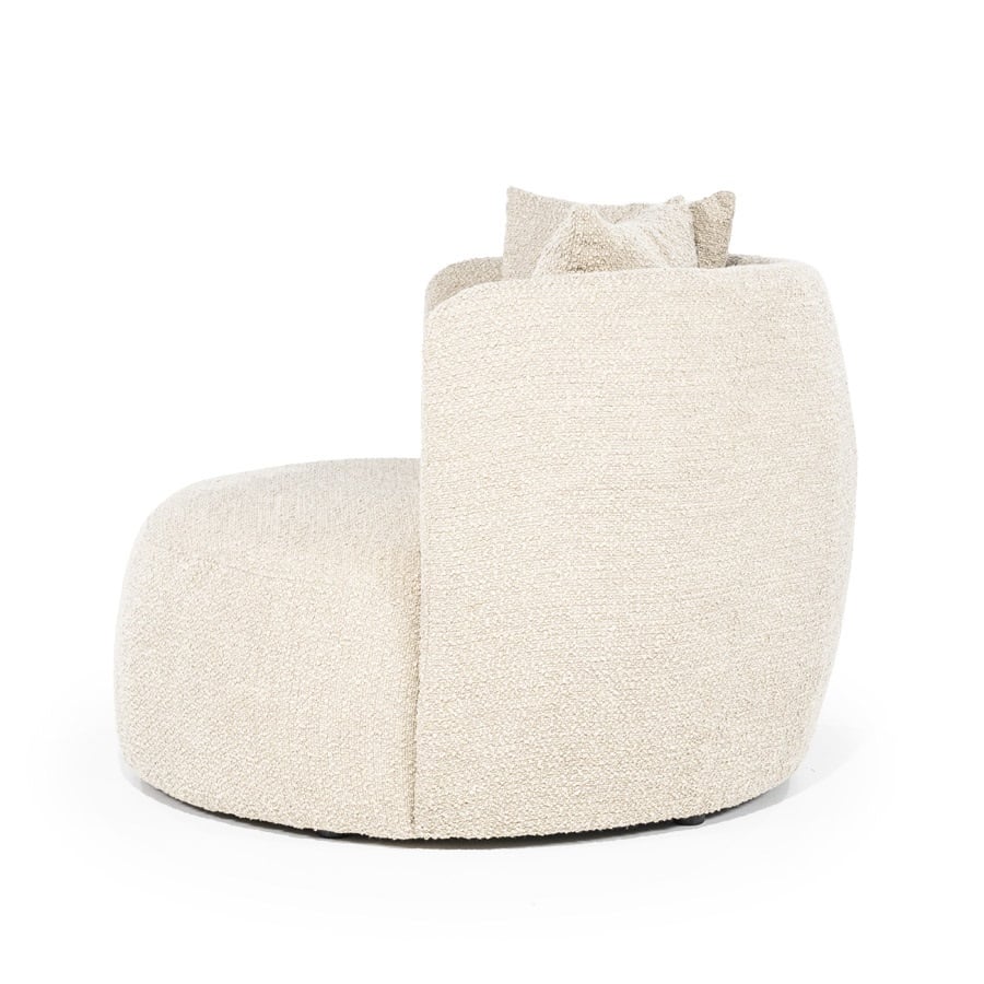 Zijkant Eleonora fauteuil Louis sand