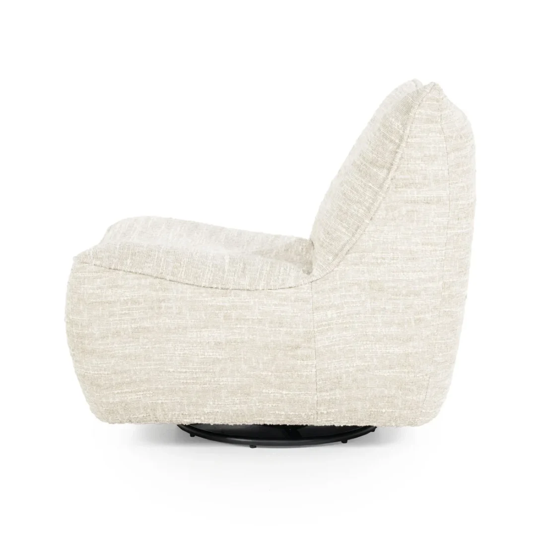 Zijkant Eleonora fauteuil Loys draaibaar beige