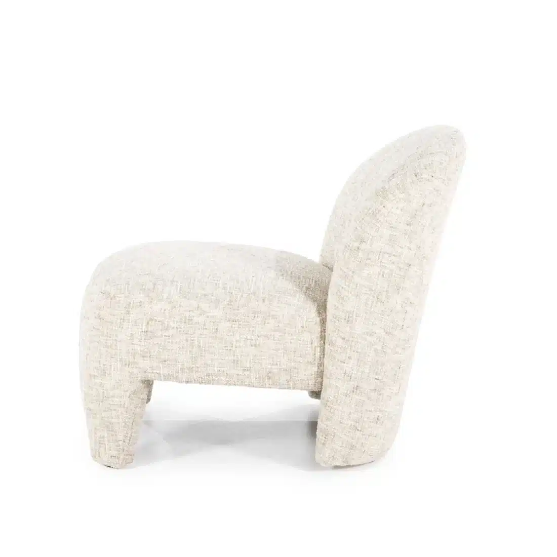 Zijkant Eleonora fauteuil Owen taupe