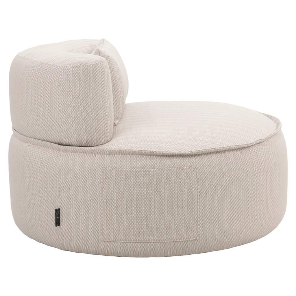 Zijkant Richmond Interiors Outdoor draaifauteuil Nammos beige