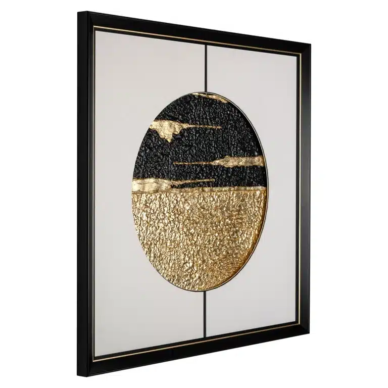 Zijkant Richmond Interiors Wall art moon zwart goud