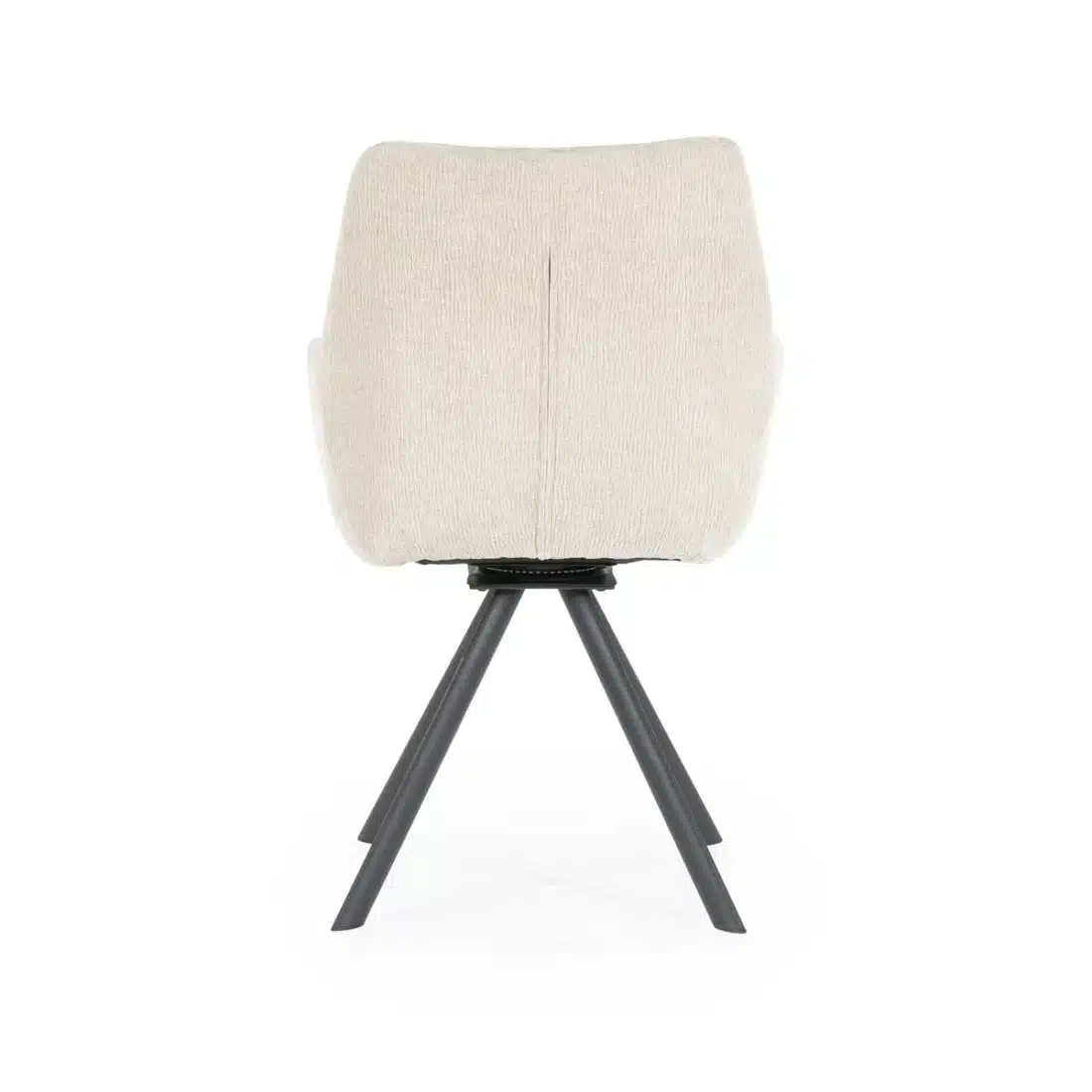 Achterkant By-Boo eetkamerstoel Bliss met arm taupe