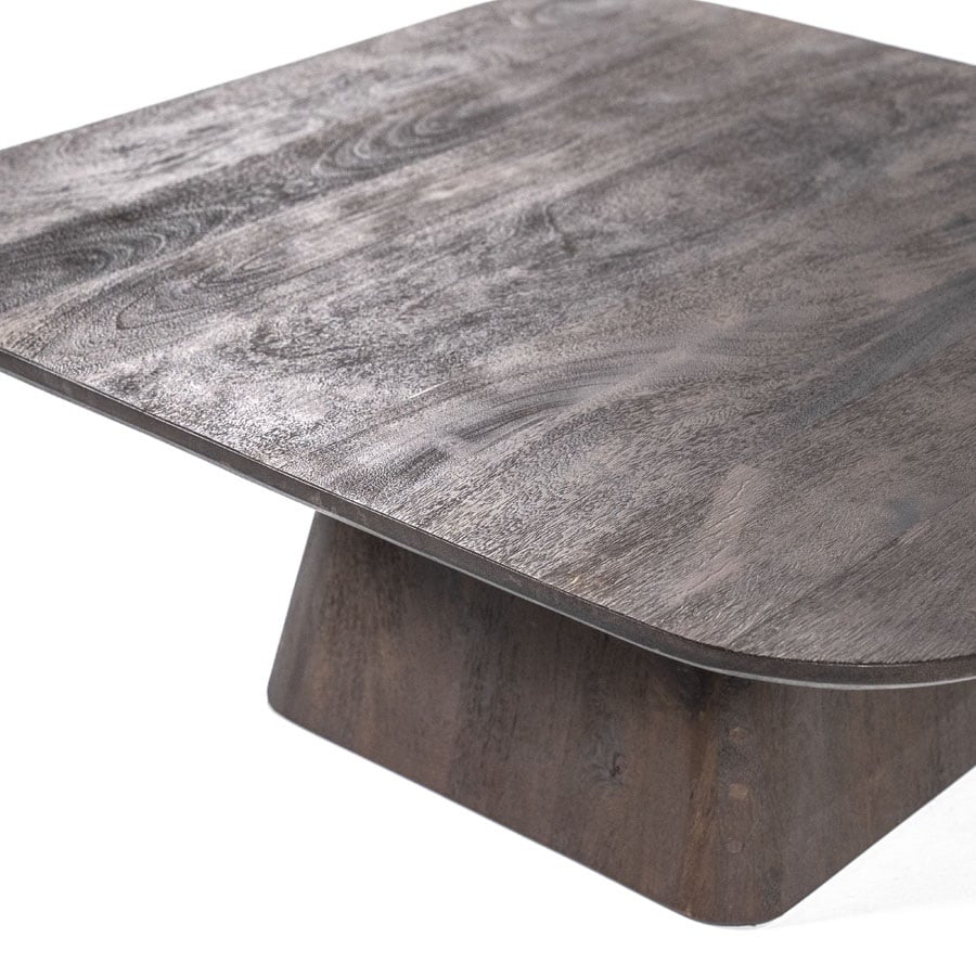 Blad Eleonora salontafel Aron 80x80x32 cm vierkant mangohout bruin