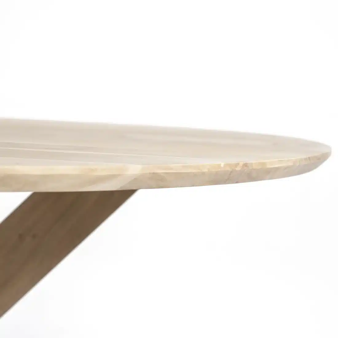 Detailfoto Eleonora eettafel Nikki 130 cm rond acacia naturel