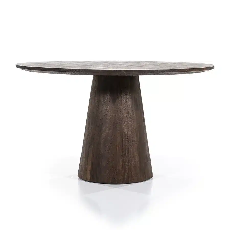 Eleonora eettafel Aron 130 cm rond mangohout bruin